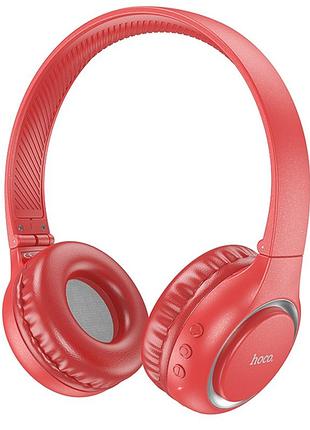 Навушники bluetooth бездротові hoco w41 накладні з мікрофоном red