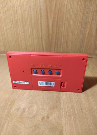 Настольные часы с подсветкой miniso красный 4