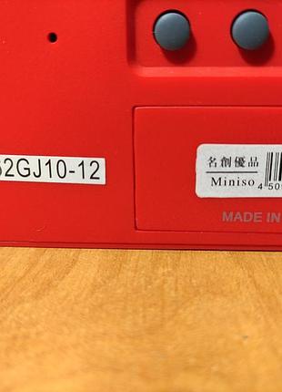 Настольные часы с подсветкой miniso красный 5