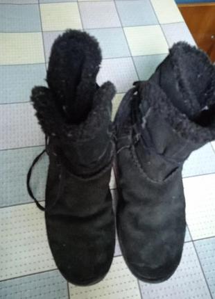 Сапожки skechers кожаные