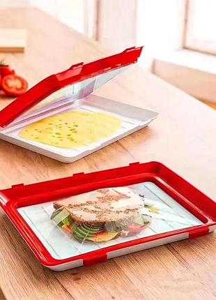 Умный поднос для хранения пищи supretto с крышкой для нарезки и продуктов