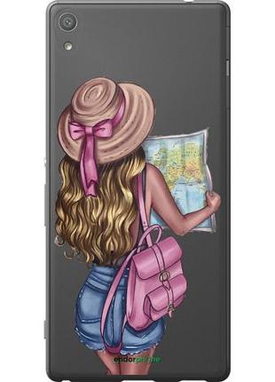 Чохол на sony xperia xa ultra dual f3212 дівчина з картою "4704u-391-10746"