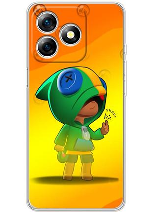 Чехол силиконовый с картинкой на ulefone note 18 pro (бравл старс, brawl stars)