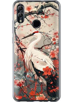 Чехол на huawei honor 10 lite аист в цвету сакуры "6109u-1618-10746"