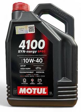 Масло моторн. motul 4100 syn-nergy spec 10w-40 5l