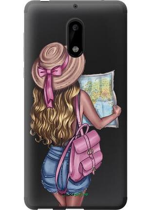 Чохол на nokia 6 дівчина з картою "4704u-898-10746"
