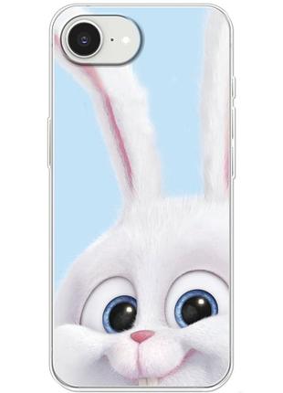 Чехол силиконовый с картинкой на iphone 16e (кролик снежок)