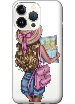 Чохол на iphone 13 pro дівчина з картою "4704u-2372-10746"