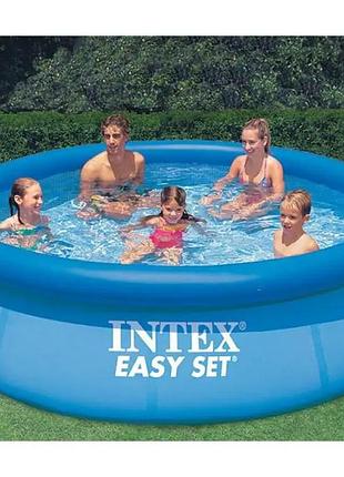 Надувной бескаркасный круглый бассейн intex 28132 (366-76см, 5621 л, фильтр-насос 230v)
