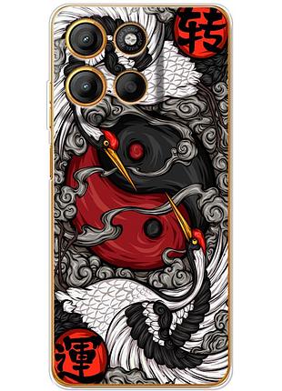 Чехол силиконовый с картинкой на motorola g15 (знак инь янь)