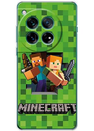 Чохол силіконовий з картинкою на oneplus 12 (майнкрафт, minecraft)