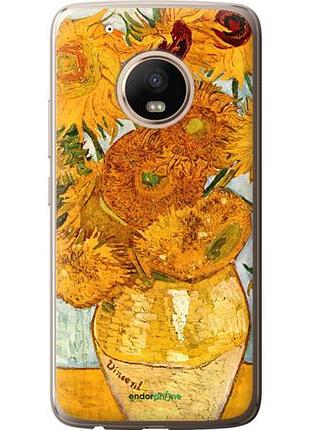 Чехол на motorola moto g5 plus винсент ван гог. подсолнухи "162u-1038-10746"