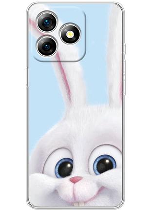 Чехол силиконовый с картинкой на ulefone note 18 pro (кролик снежок)