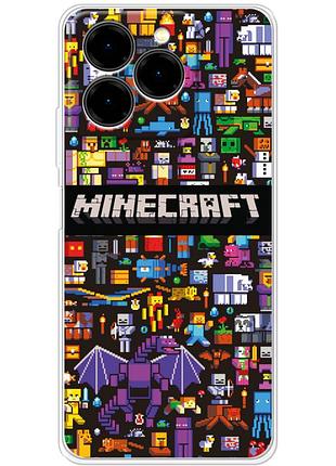 Чохол силіконовий з картинкою на ulefone note 20 pro (майнкрафт, minecraft)