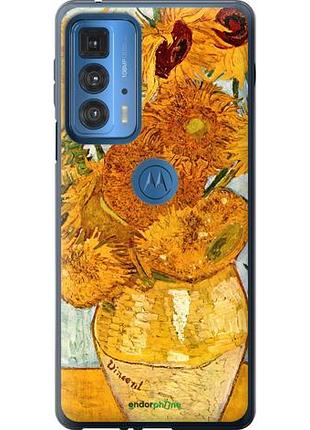 Чехол на motorola edge 20 pro винсент ван гог. подсолнухи "162u-2662-10746"