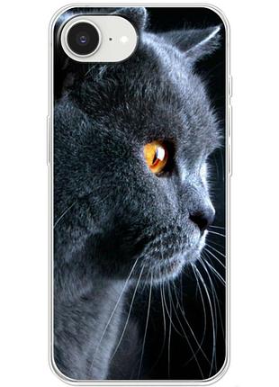Чехол силиконовый с картинкой на iphone 16e (британский кот)