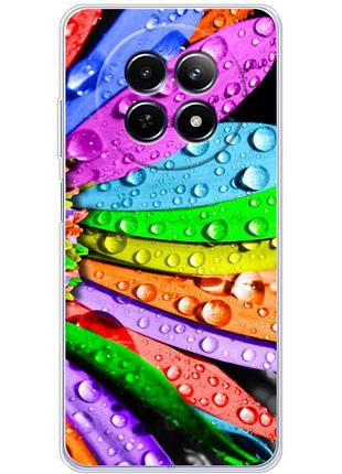 Чехол силиконовый с картинкой на realme 12 5g (цветные листья)