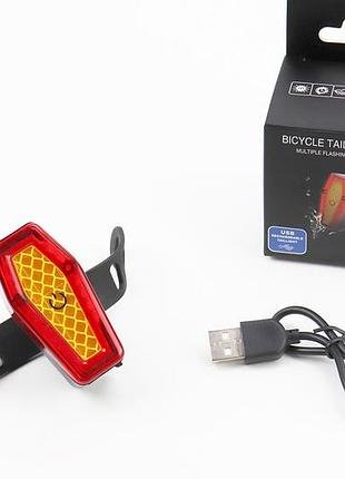 Ліхтар задній cob led технологія, li-ion 3.7v 500mah зарядка від usb, вологозахисний