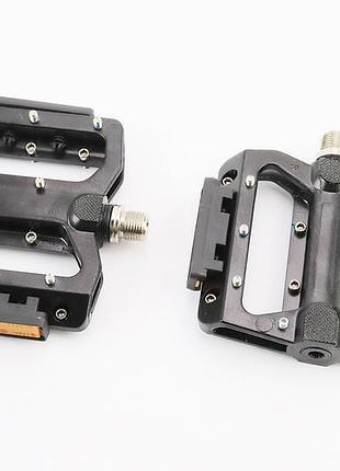 Педалі mtb широкі 9/16" (103x107x24mm) зі знімними шипами, пром-підшипник (6*13*5), алюмінієві, nwl-393b-rp