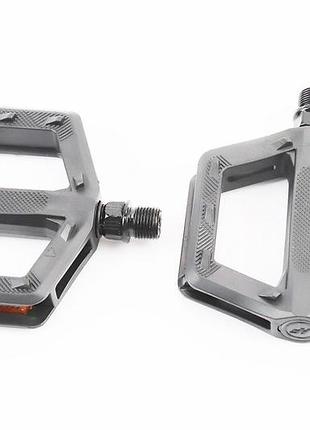 Педали bmx 9/16" (105x102x23mm) пластиковые, чёрные hf-701