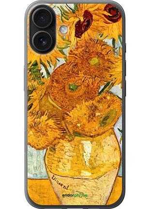 Чехол на iphone 16 plus винсент ван гог. подсолнухи "162u-3714-10746"