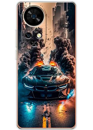 Чохол силіконовий з картинкою на ulefone note 17 pro (машина bmw i8)