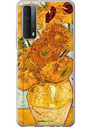 Чехол на huawei p smart 2021 винсент ван гог. подсолнухи "162u-2100-10746"