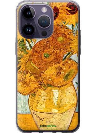 Чехол на iphone 14 pro max винсент ван гог. подсолнухи "162u-2667-10746"