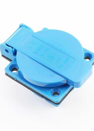 Розетка с крышкой 16a, 250v 2-3,5квт, синяя