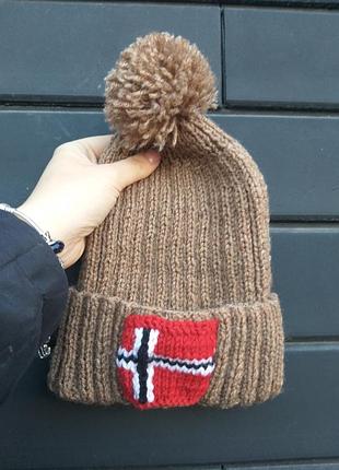 Шапка з помпоном унісекс напапири napapijri