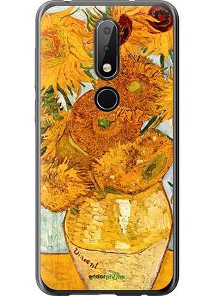 Чехол на nokia 6.1 plus винсент ван гог. подсолнухи "162u-1539-10746"
