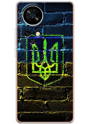 Чохол силіконовий з картинкою на ulefone note 17 pro (патріотичний, герб україни)