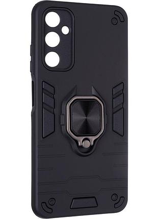 Чехол fiji defence для samsung galaxy a05s (a057) защитный бампер с кольцом подставкой black