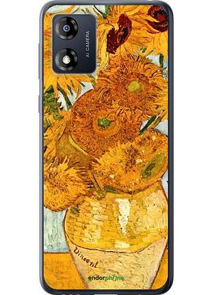 Чехол на motorola moto e13 винсент ван гог. подсолнухи "162u-3053-10746"