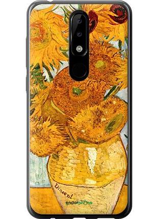 Чехол на nokia 5.1 plus винсент ван гог. подсолнухи "162u-1543-10746"