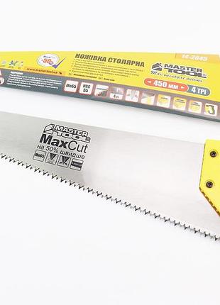 Ножівка по дереву 450мм, 4tpi max cut, загартований зуб, 2d заточування 14-2645