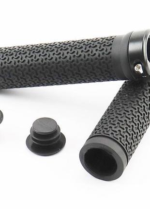 Ручки руля 130мм с зажимом lock-on, чёрные tpe-083
