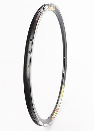Обод 24" (507x17) v-brake "капля", 14gх36h алюминиевый, чёрный "czl"