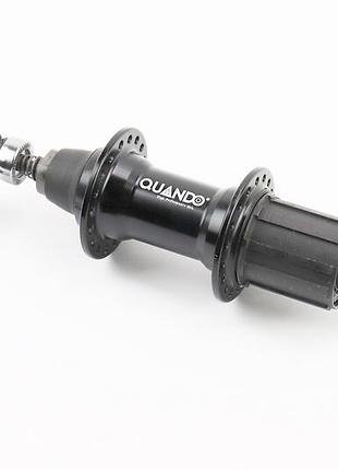 Втулка задняя mtb алюминиевая 14gx36h под кассету 8-10зв, v-brake, крепл. эксцентрик, чёрная kt-ar8r