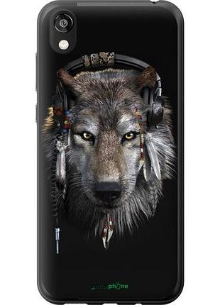 Чехол на huawei honor 8s волк-меломан "875u-1679-10746"