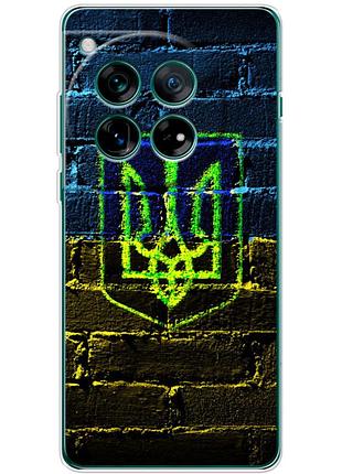 Чохол силіконовий з картинкою на oneplus 12 (патріотичний, герб україни)
