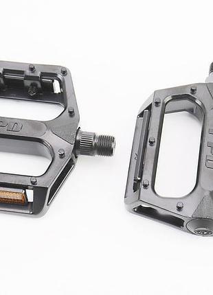 Педали mtb широкие 9/16" (108x100x24mm) алюминиевые, чёрные nwl-219