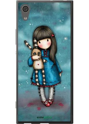 Чехол на sony xperia xa1 g3112 девочка с зайчиком "915u-964-10746"