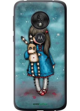Чехол на motorola moto g7 play девочка с зайчиком "915u-1656-10746"