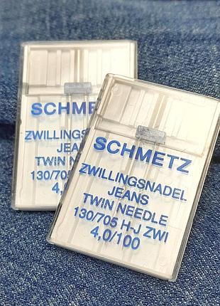 Иглы schmetz jeans двойная №4,0/100 для джинса