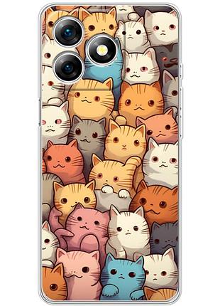Чохол силіконовий з картинкою на ulefone note 18 pro (котики)