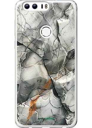 Чехол на huawei honor 8 серый мрамор "6041u-351-10746"