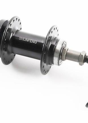 Втулка задняя mtb алюминиевая 14gx36h под вольнобег, disk-brake, крепл. эксцентрик, чёрная sf-a210r