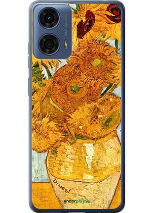 Чехол на motorola moto g24 power винсент ван гог. подсолнухи "162u-3665-10746"