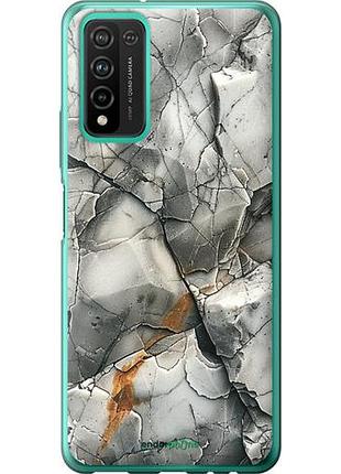Чехол на huawei honor 10x lite серый мрамор "6041u-2198-10746"